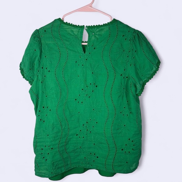 💚 SHEIN Eyelet Puff Sleeve Top (XL) - Picture 2 of 4